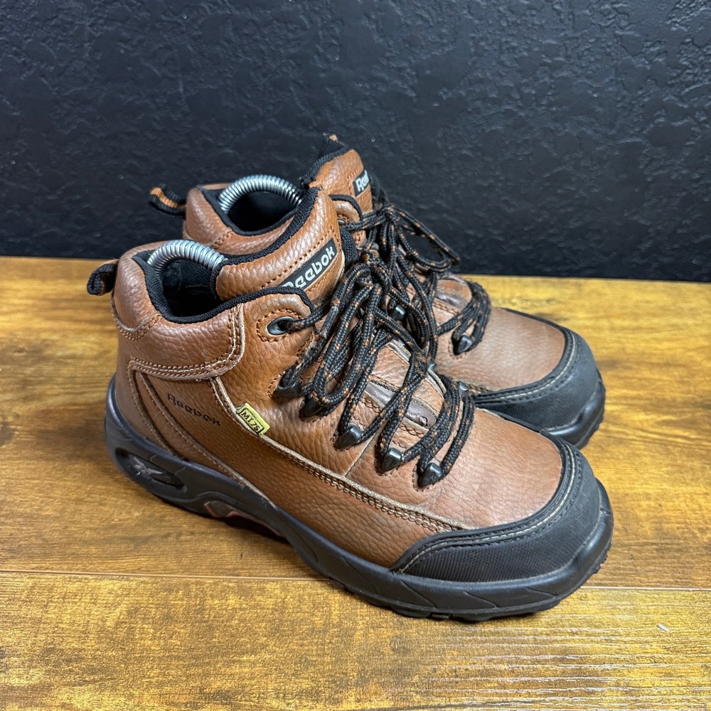 Reebok Tiahawk RB4333 Brown Leather Work Boots Mens 5W